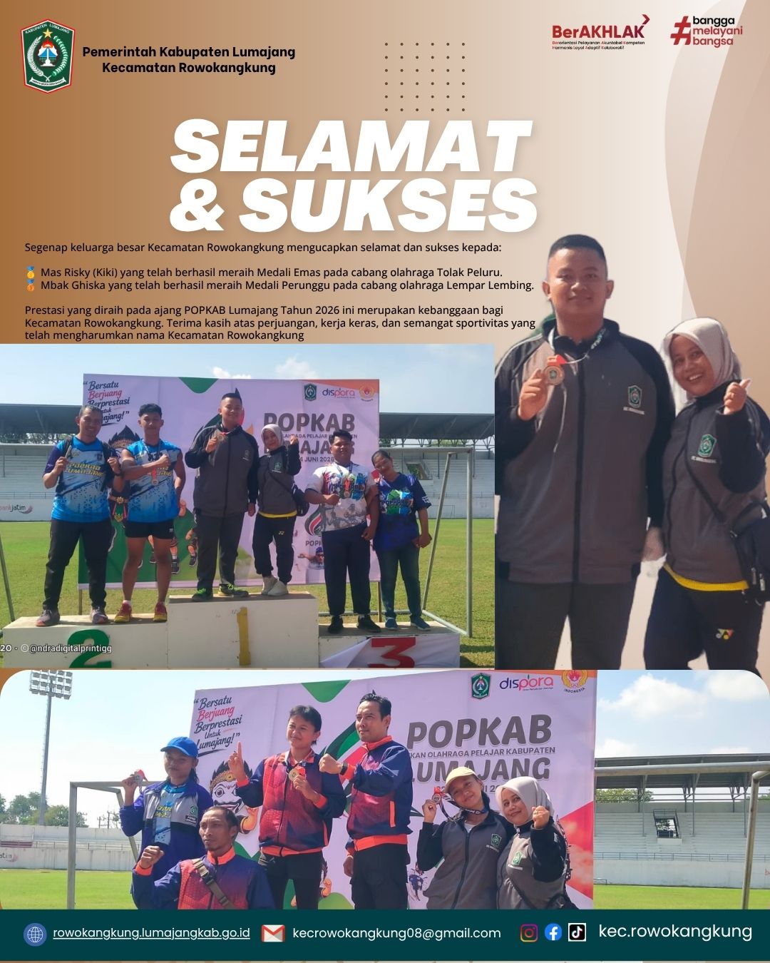 perlombaan atletik POPKAB Kecamatan Rowokangkung