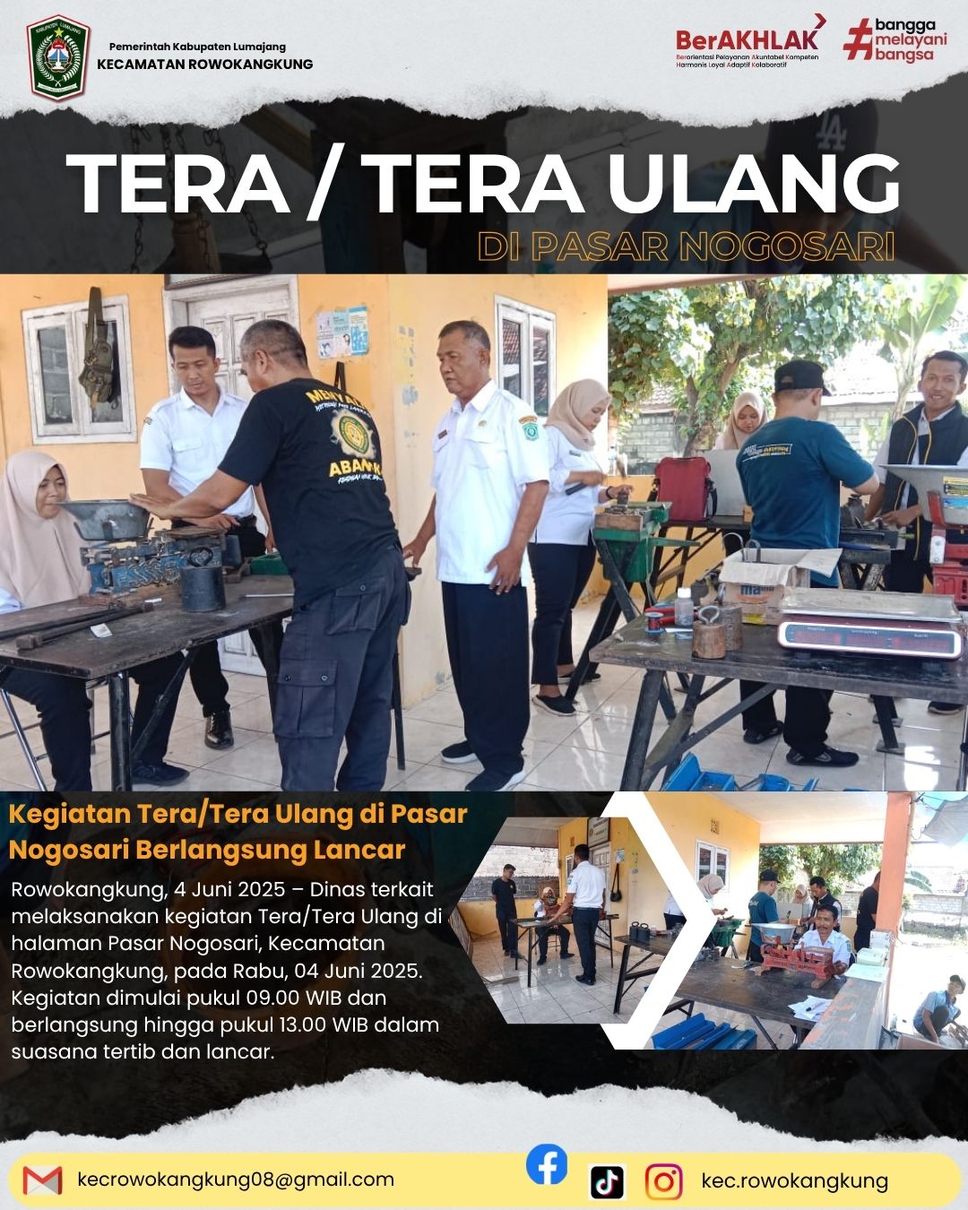Kegiatan Tera/Tera Ulang di Pasar Nogosari 