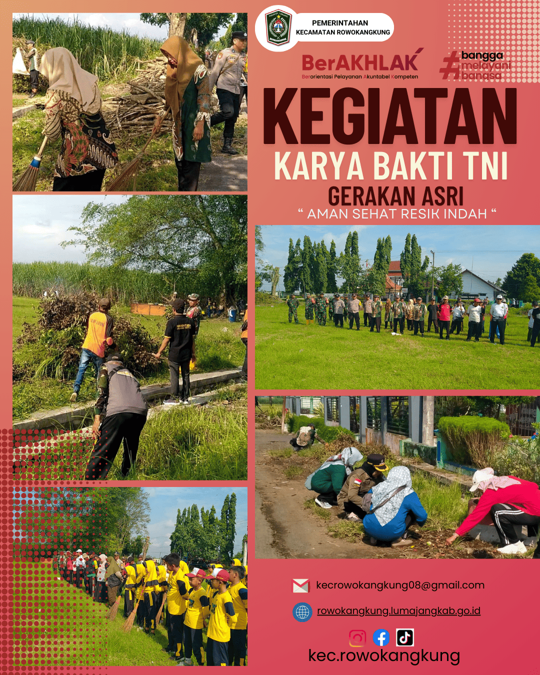 Karya Bakti TNI Gerakan ASRI di Wilayah Koramil 0821-16/Rowokangkung