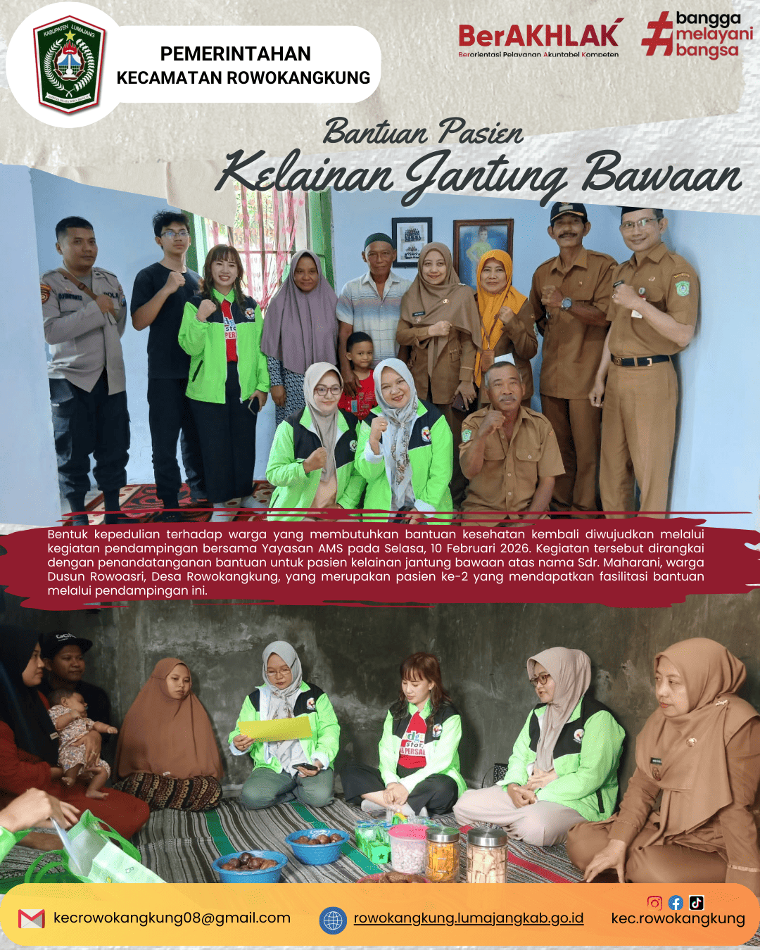 Pendampingan dan Penandatanganan Bantuan Pasien Kelainan Jantung Bawaan