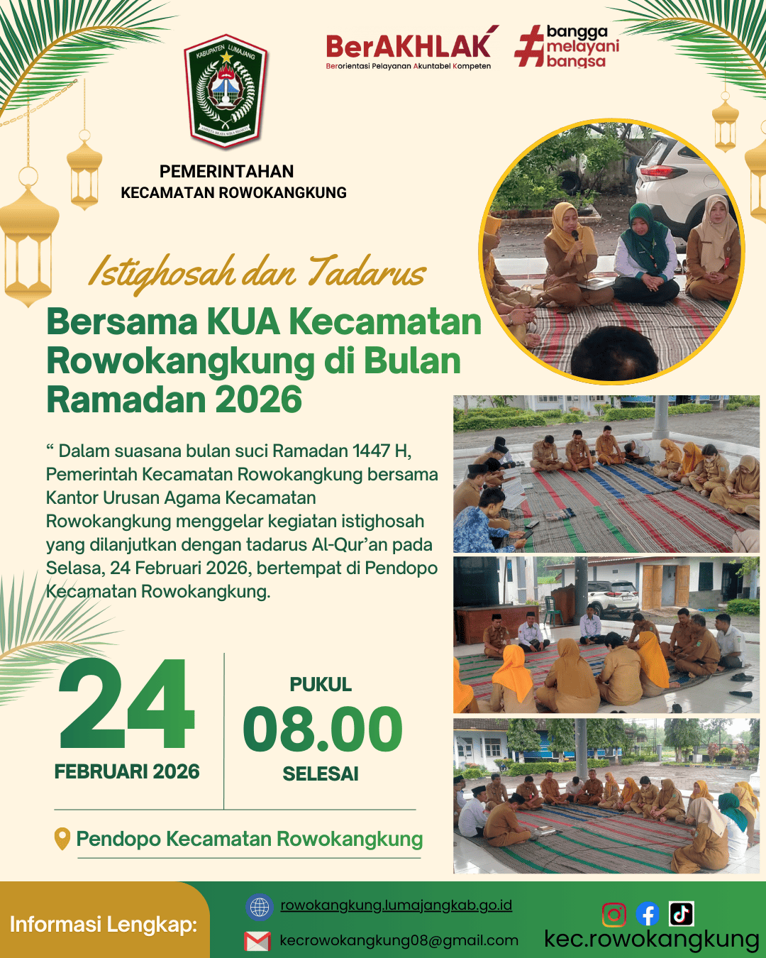 Istighosah dan Tadarus Bersama KUA Kecamatan Rowokangkung di Bulan Ramadan 2026